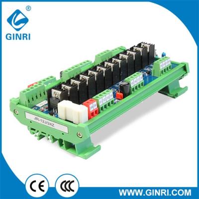 GINRI JR-12J/24 12 Channel PLC transistor Module NPN/PNP 1NO PLC amplifier board DC24V DIN rail Mount