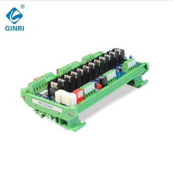 GINRI JR-12J/24 12 Channel PLC transistor Module NPN/PNP 1NO PLC amplifier board DC24V DIN rail Mount