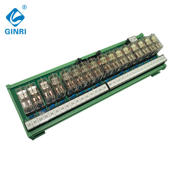 GINRI Relay module JR-B16LJ-P/24VDC 16 Channel IDC terminal block Plc Output Interface Board
