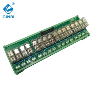 GINRI JR-B16LC-P/24VDC European Type Output Terminal Relay Module 16 Channel 20Pin IDC/MIL Connector
