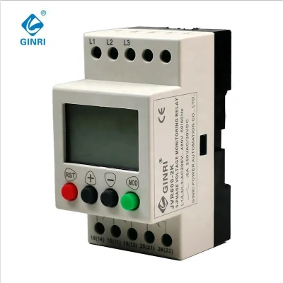 Ginri Three phase Over & under Voltage Protector Relay JVR600-2K 220VAC 380VAC 440VAC
