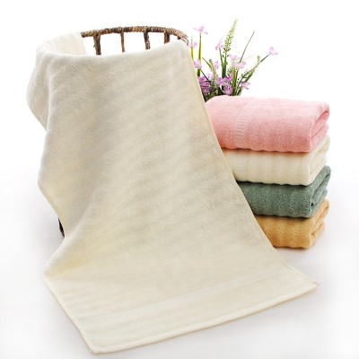 Soft luxury jacquard border towel wave bamboo fiber plain colour bath towel,customizable design,cotton towel
