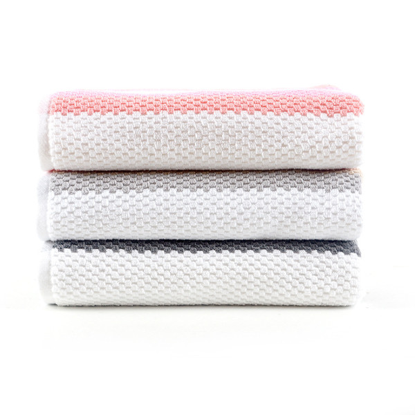 Luxury 100% cotton yarn dyed jacquard stripe gradient colour good quality towel.