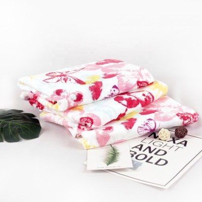 Printing colourful butterfly Bath Towel good quality velvet gift, factory supply, reusable.