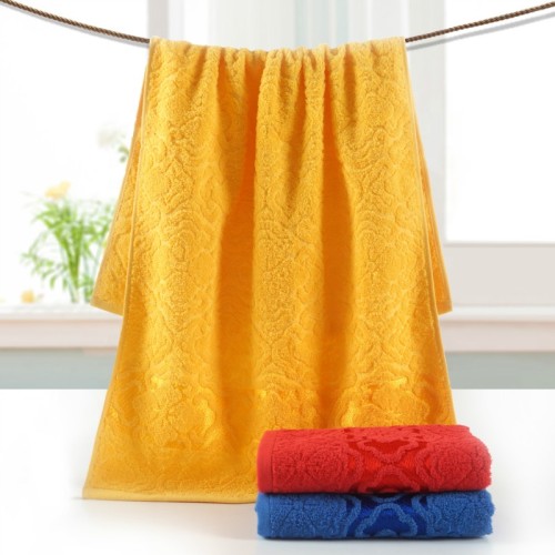 Plain satin jacquard bright colour bath towel,100% cotton, factory supply, reusable.