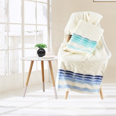 Colourful wave jacquard yarn dyed satin gear towel,100% cotton,factory supply, reusable.