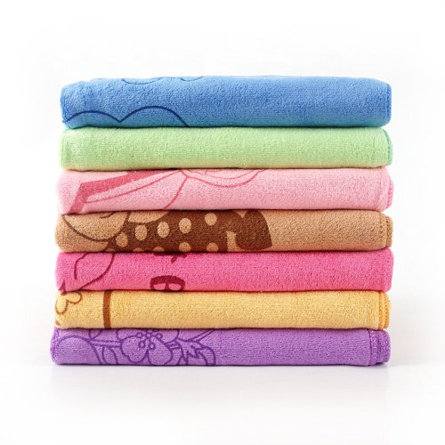 Softer printing children design microfiber bath towel, pigment or active printing quick dry towel.