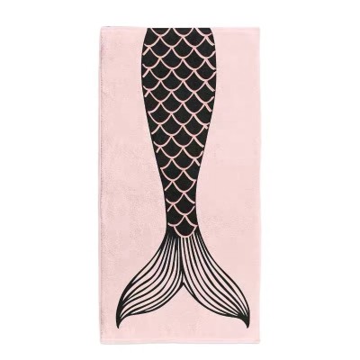 Thermal transfer printing microfiber bath towel,80% polyester 20% polyamide beach gift towel.