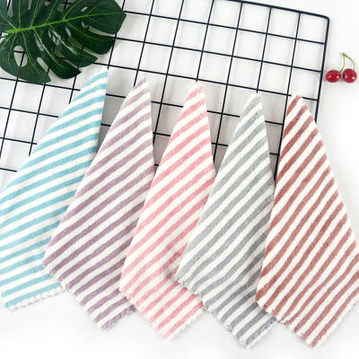 Yarn dyed stripe microfiber coral fleece beautiful towel fast dry towel,reusable.