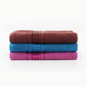 Towel Hot Selling Solid Color Satin Series Plain Weaving 100% cotton  Towels  for Bath