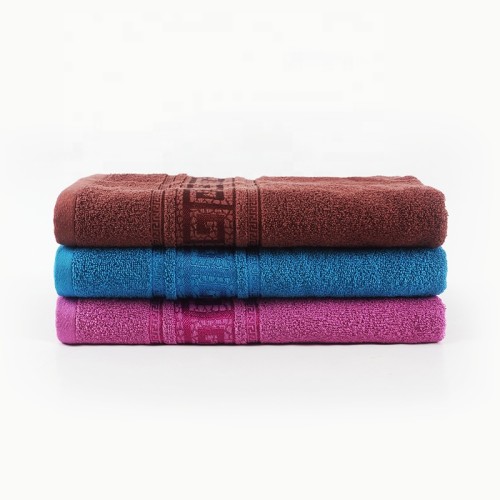 Towel Hot Selling Solid Color Satin Series Plain Weaving 100% cotton  Towels  for Bath