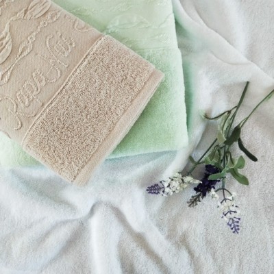 Jacquard funny western border dobby plain colour towel 100% cotton,factory supply.