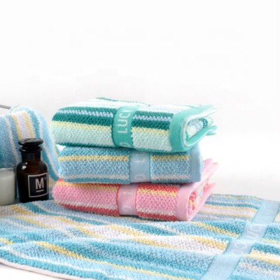 Yarn dyed colourful twill jacquard border logo towel,factory supply, reusable.