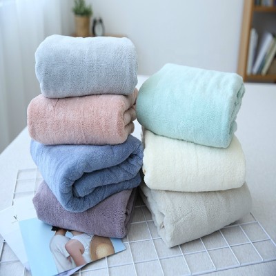 Softer plain color microfiber bath towel,80% polyester 20% polyamide colourful set fast dry.