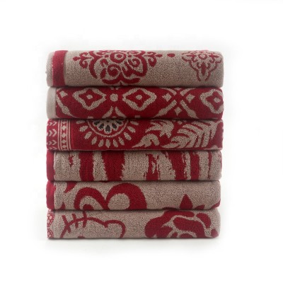 100% cotton dyed towel, factory supplied, reusable.