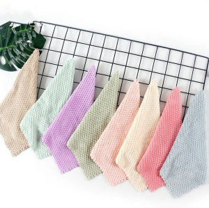 Solid color coral plush Towels Kitchen towels are super absorbent and reusable.
