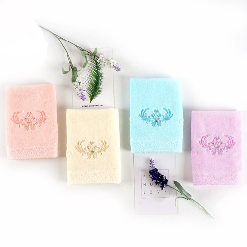 Chinese style and European style velvet square 34*34cm hand towel,factory supply, reusable.