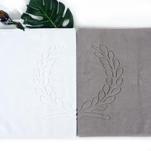 Olive branch design plain color jacquard bathmat antiskid durable for hoteland home bath room.