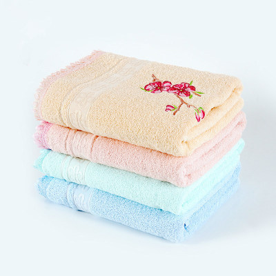 100% cotton flower jacquard border with beautiful flower embroidery and lace