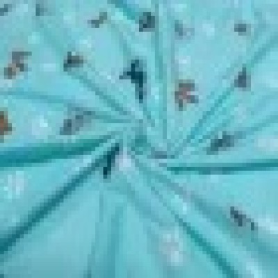 Stretch Animal Pattern Print 100% Cotton Knitted Fabric for Children Cloth