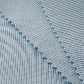 Custom Thick Clothing Accessories Cloth 95% Cotton 5% Spandex Stretch 2X2 Rib Knit Fabric for Cuffs / Hem / Collars