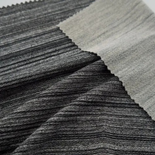 Wholesale New Stripe Cloth Polyester/Viscose/Cotton/Spandex Blended French Terry Knitting Fabrics for Apparel