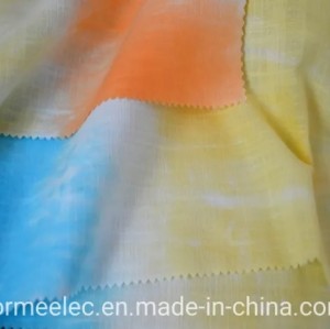 Autumn Clothes Fabrics Spring Garment Fabric 21s 105g Tie Dyed Slubbed Linen Type Fabric