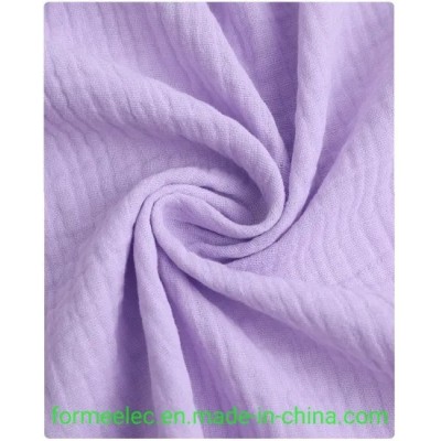 Double Layer Gauze Fabric Dress Cloth Skirt Fabric 40s 120g Seersucker Cotton Fabric Crepe