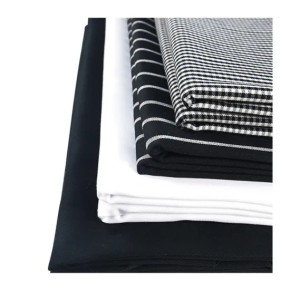 Brand New Black Yarn Dyed Stripe Warp Stretch Bengaline Linen Fabric for Pants Dress