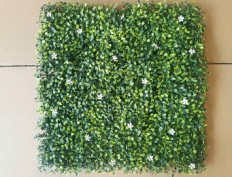 Outdoor landscape wall Artificial Plant Wall Four layers of milan with flowers.