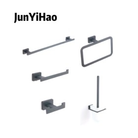 Bathroom hardware zinc alloy chrome plating set bathroom shelf toilet towel bar hardware pendant