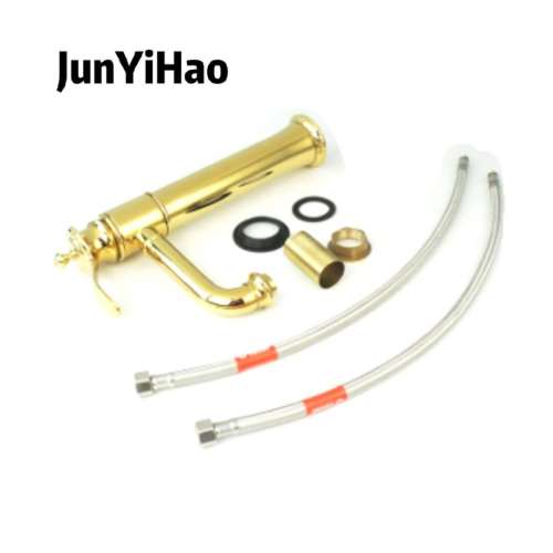 gold color ceramic cartridge full brass basin faucet classic single handle chromed bathroom faucet
