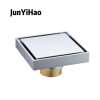 Square pop-up floor drain in China's hot bathroom, factory price stainless steel shower drain