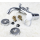 Wall mounted single handle bathroom rain shower faucet set