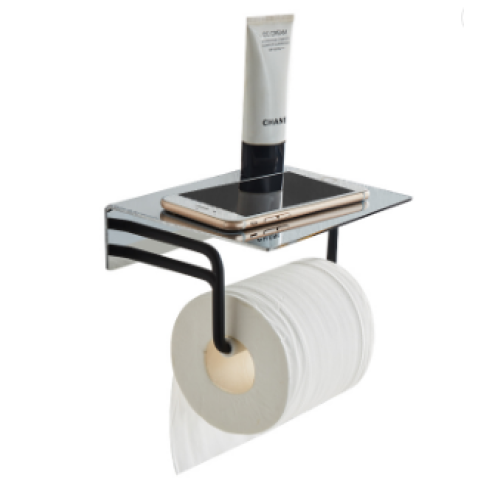 Bathroom accessories bathroom fittings and accessories Stainless steel paper holder with shelf