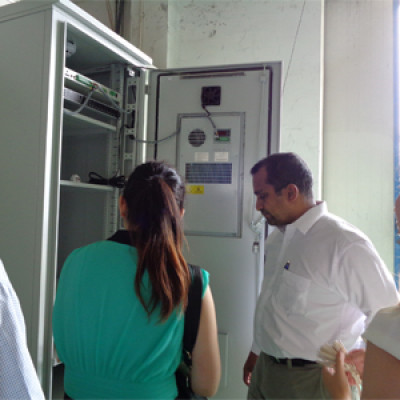 SK-345 outdoor cabinet, with air conditioner, IP55, with monitoring system,