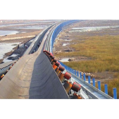 Overland belt conveyor low steel structure used for bulk material long distance transportation