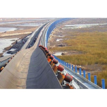 Overland belt conveyor low steel structure used for bulk material long distance transportation