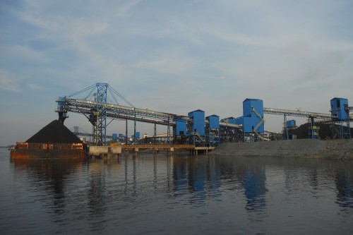 Barge loading belt conveyors stationary design