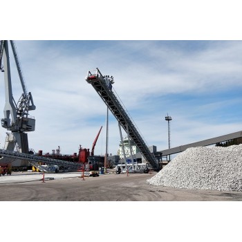 Barge loading belt conveyors designed by mobile solution