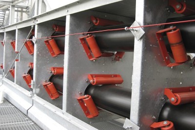 Pipe Belt conveyor used in Electrical power plant