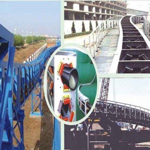 Cement plant tubular pipe belt conveyor with the whole machine closed transmission