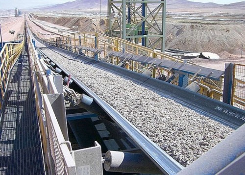 Overland belt conveyor low steel structure used for bulk material long distance transportation