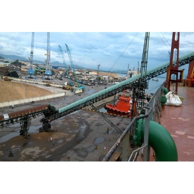 Barge loading belt conveyors stationary design