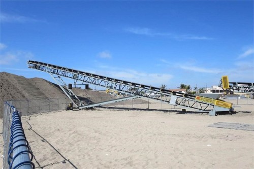 Portable Radial Telescopic Belt Stacking Conveyor with Larger Stockpile Capabilty