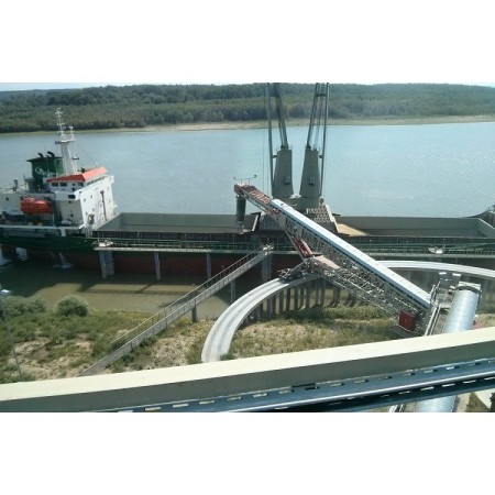 Barge loading belt conveyors designed by mobile solution