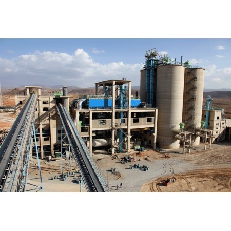 Belt conveyors system used for raw material handling in cement processing plant