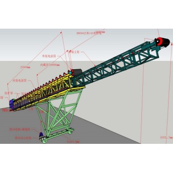 SKE standardized mobile telescopic belt conveyor  design
