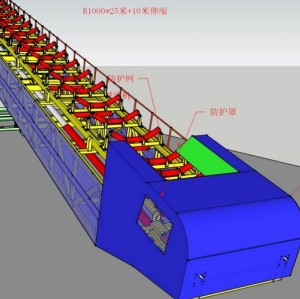 Diseño de cinta transportadora telescópica móvil estandarizada SKE