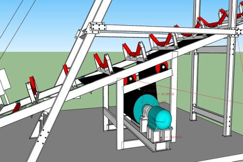 Консольный ленточный конвейер для погрузки баржи или конструкции склада